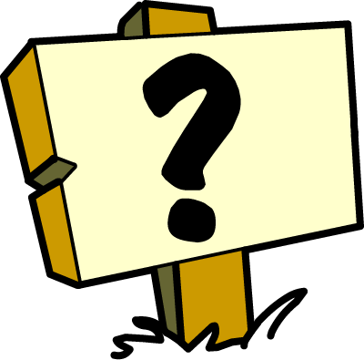 Sign with a question mark