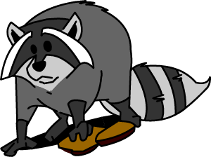 Illustrated raccoon