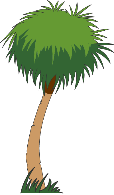 Illustration of a tall palm tree