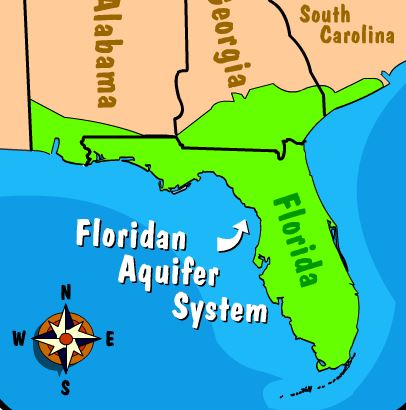 Illustration of a statue with Florida's flag coming out of it