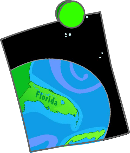 Illustration of part of the globe